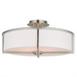 Livex Lighting Wesley Ceiling Mount in Brushed Nickel