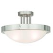 Livex Lighting New Brighton Ceiling Mount in Brushed Nickel