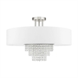 Livex Lighting Carlisle Ceiling Mount in Brushed Nickel