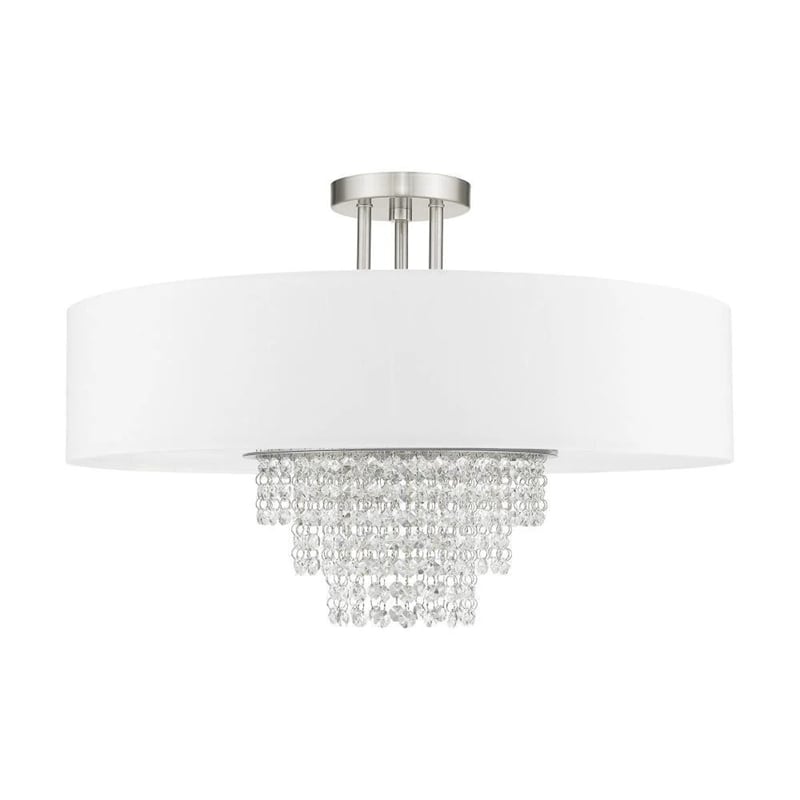 Livex Lighting Carlisle Ceiling Mount in Brushed Nickel