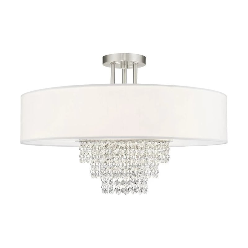 Livex Lighting Carlisle Ceiling Mount in Brushed Nickel