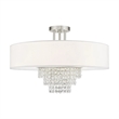 Livex Lighting Carlisle Ceiling Mount in Brushed Nickel