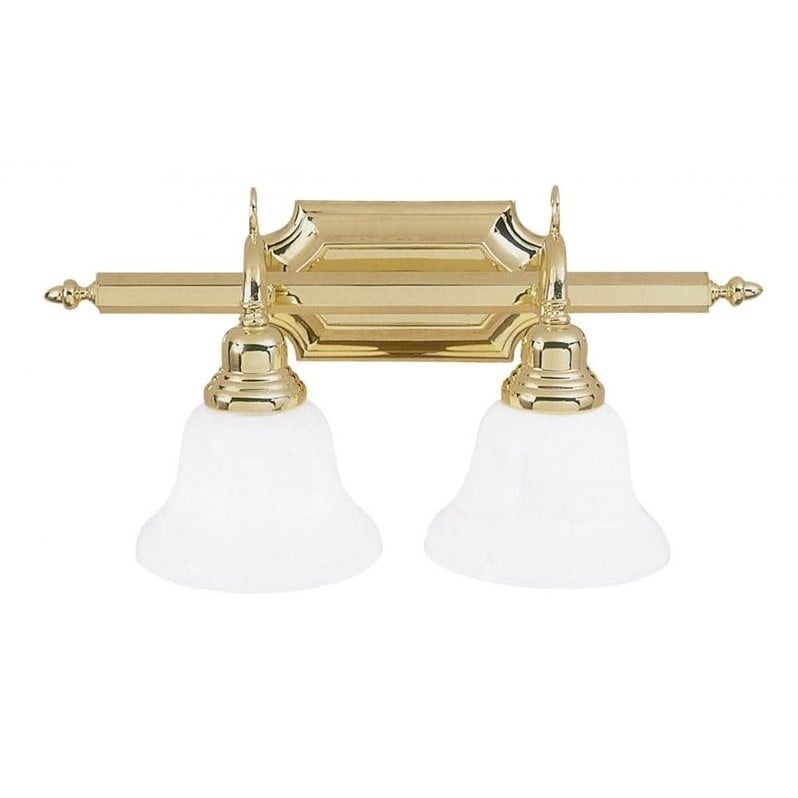 Livex Lighting French Regency 2 Bath Light in Polished Brass