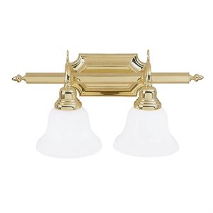 Livex Lighting French Regency 2 Bath Light in Polished Brass