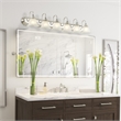 Livex Lighting Belmont 6 Bath Light in Brushed Nickel and Chrome