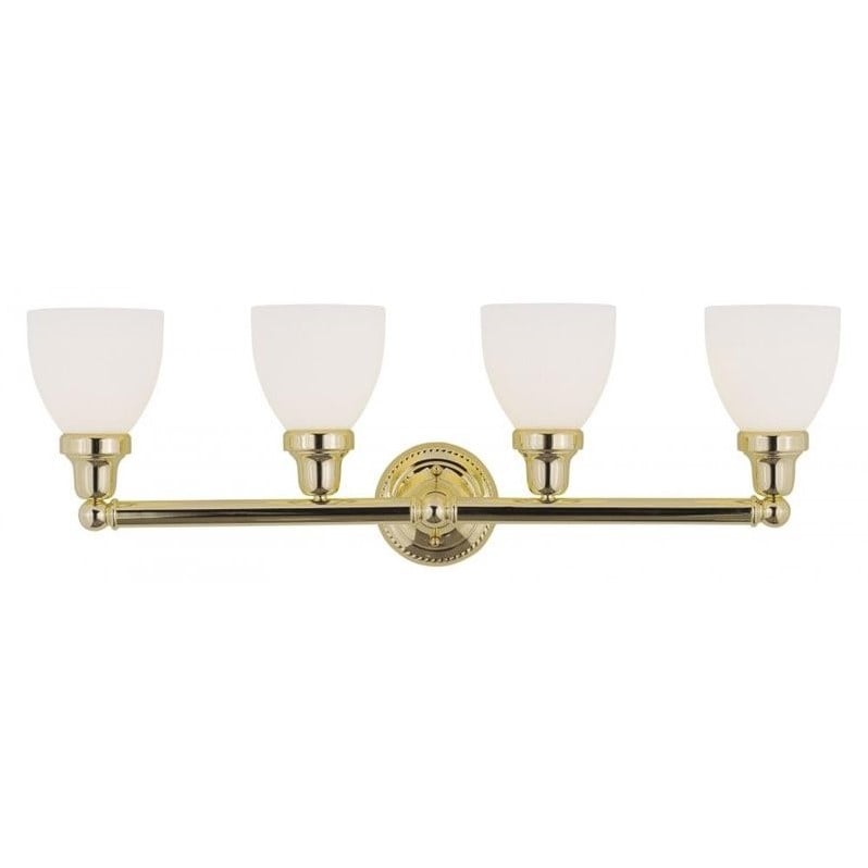 Livex Lighting Classic 4 Bath Light in Polished Brass