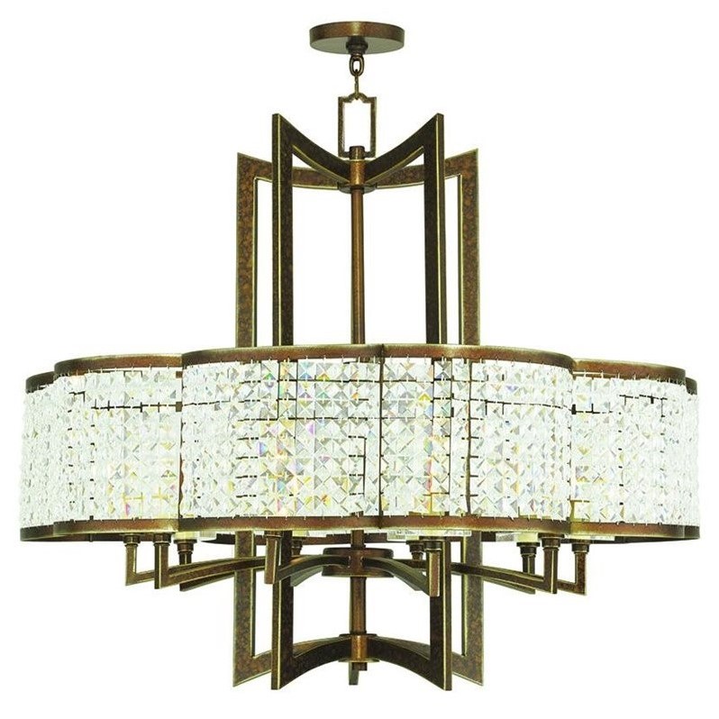 Livex Lighting Grammercy Chandelier in Hand Painted Palacial Bronze
