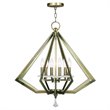 Livex Lighting Diamond Chandelier in Antique Brass