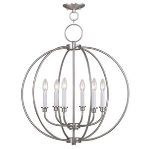 Livex Lighting Milania Chandelier in Brushed Nickel
