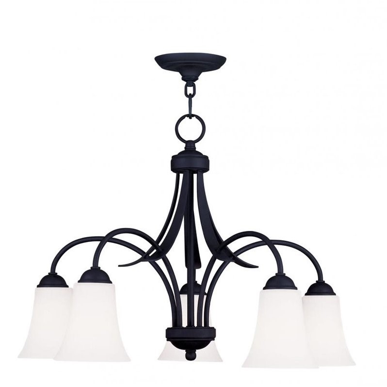 Livex Lighting Ridgedale 5 Light Chandelier in Black