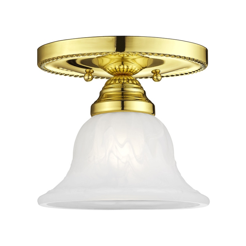 Livex Lighting Edgemont Ceiling Mount in Polished Brass