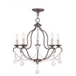 Livex Lighting Chesterfield Chandelier in Hand Applied Venetian Golden Bronze