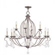 Livex Lighting Chesterfield Chandelier in Hand Applied Venetian Golden Bronze