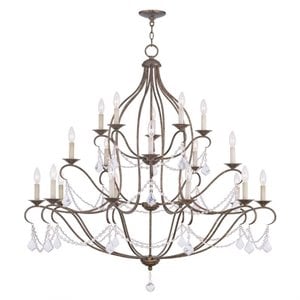 Livex Lighting Chesterfield Chandelier in Hand Applied Venetian Golden Bronze