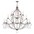 Livex Lighting Chesterfield Chandelier in Hand Applied Venetian Golden Bronze