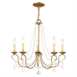 Livex Lighting Pennington Chandelier in Antique Gold Leaf