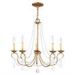 Livex Lighting Pennington Chandelier in Antique Gold Leaf