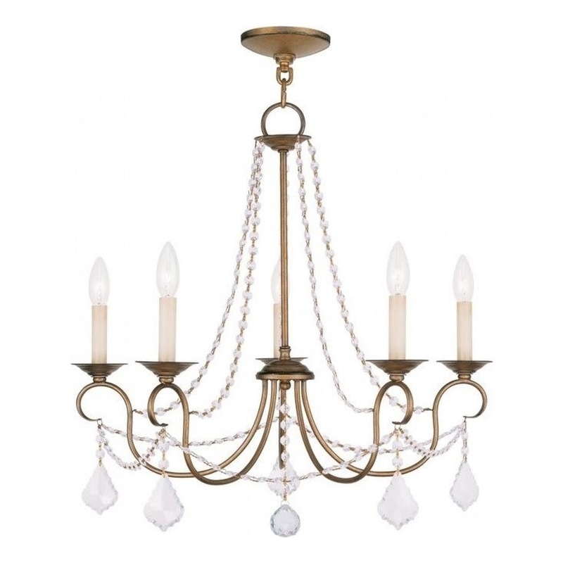 Livex Lighting Pennington Chandelier in Antique Gold Leaf