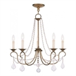 Livex Lighting Pennington Chandelier in Antique Gold Leaf