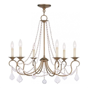 Livex Lighting Pennington Chandelier in Antique Gold Leaf