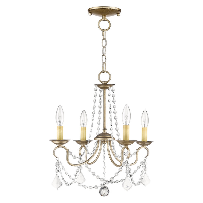 Livex Lighting Pennington Convertible Ceiling Mount in Antique Silver Leaf