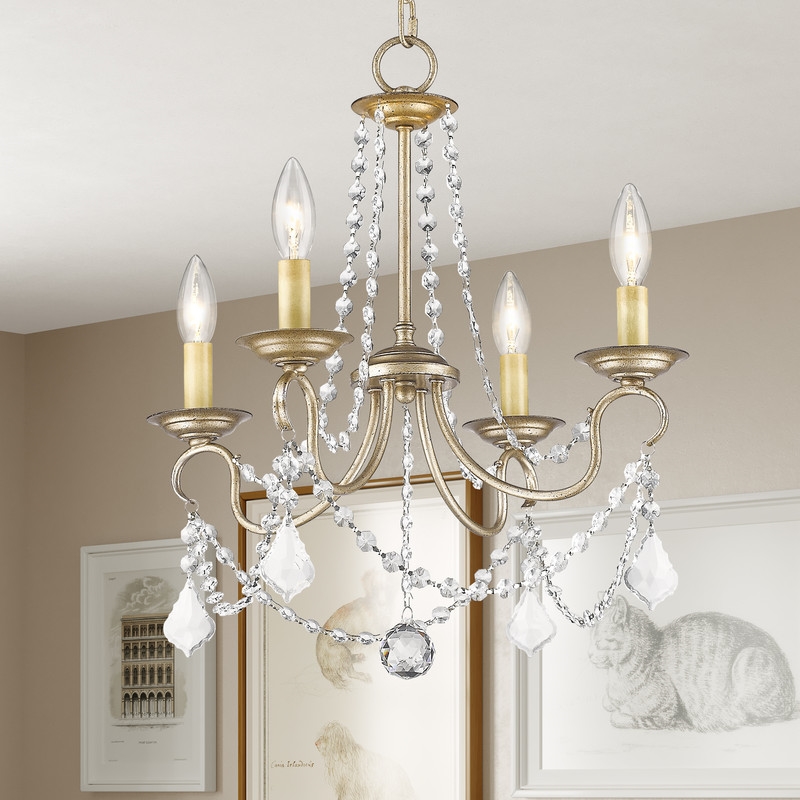 Livex Lighting Pennington Convertible Ceiling Mount in Antique Silver Leaf