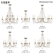 Livex Lighting Pennington Chandelier in Hand Painted Antique Silver Leaf
