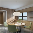Livex Lighting Meridian 4-Light Metal & Fabric Pendant in Brushed Nickel
