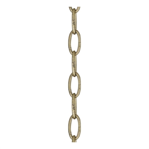 Livex Lighting Heavy Duty 3 Feet Chain in Aged Brass Gold