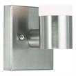 Livex Lighting Aero 1-Light Twist Lock Glass/Metal Wall Sconce in Brushed Nickel