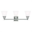 Livex Lighting Mission 3 Bath Light in Polished Nickel
