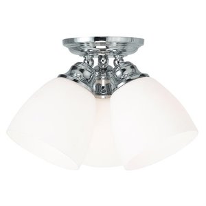 Livex Lighting Somerville Ceiling Mount in Chrome