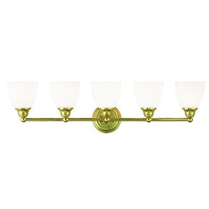 Livex Lighting Somerville Bath Light in Polished Brass