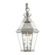 Livex Lighting Georgetown 2 Light Outdoor Wall Lantern in Brushed Nickel