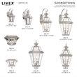 Livex Lighting Georgetown Outdoor Wall Lantern in Brushed Nickel