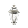 Livex Lighting Georgetown Outdoor Post Lantern in Brushed Nickel