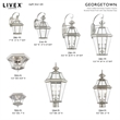 Livex Lighting Georgetown Outdoor Post Lantern in Brushed Nickel