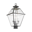 Livex Lighting Westover Outdoor Post Lantern in Charcoal