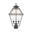 Livex Lighting Westover Outdoor Post Lantern in Charcoal