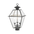 Livex Lighting Westover Outdoor Post Lantern in Charcoal