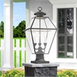 Livex Lighting Westover Outdoor Post Lantern in Charcoal