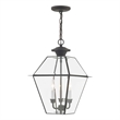 Livex Lighting Westover Outdoor Chain Lantern  in Charcoal