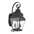 Livex Lighting Exeter 2 Light Outdoor Wall Lantern in Black