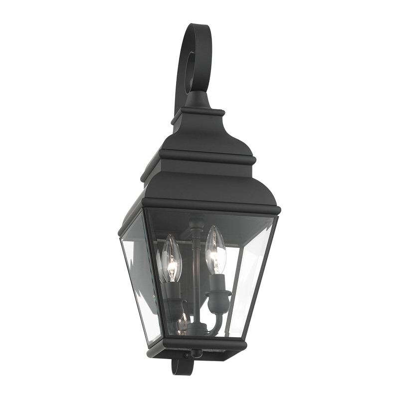 Livex Lighting Exeter 2 Light Outdoor Wall Lantern in Black