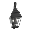 Livex Lighting Exeter 2 Light Outdoor Wall Lantern in Black