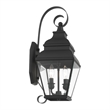 Livex Lighting Exeter 2 Light Outdoor Wall Lantern in Black