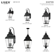 Livex Lighting Exeter 2 Light Outdoor Wall Lantern in Black