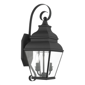 Livex Lighting Exeter 2 Light Outdoor Wall Lantern in Black
