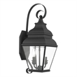 Livex Lighting Exeter 2 Light Outdoor Wall Lantern in Black