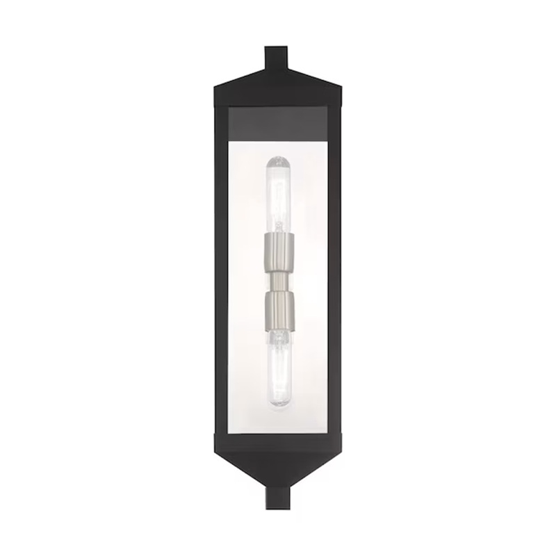 Livex Lighting Nyack 2 Light Outdoor Wall Lantern in Black